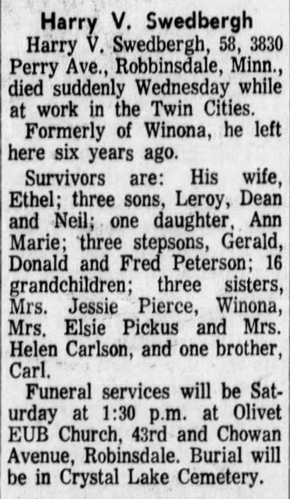 Clipping from The Winona Daily News